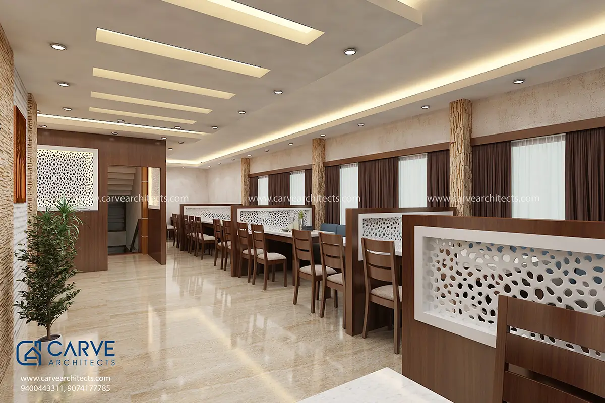 36. Dining Area, Interior design, Restaurant, Hotel at Perambra, Kozhikode