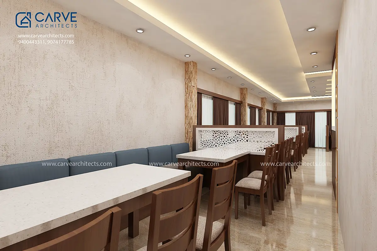 38. Dining Area Interior design, Restaurant at Perambra, Kozhikode